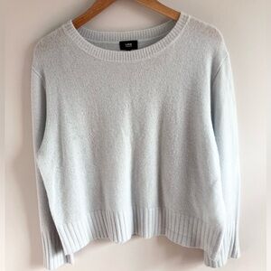 Line 100% cashmere pastel blue crewneck sweater size small oversized
